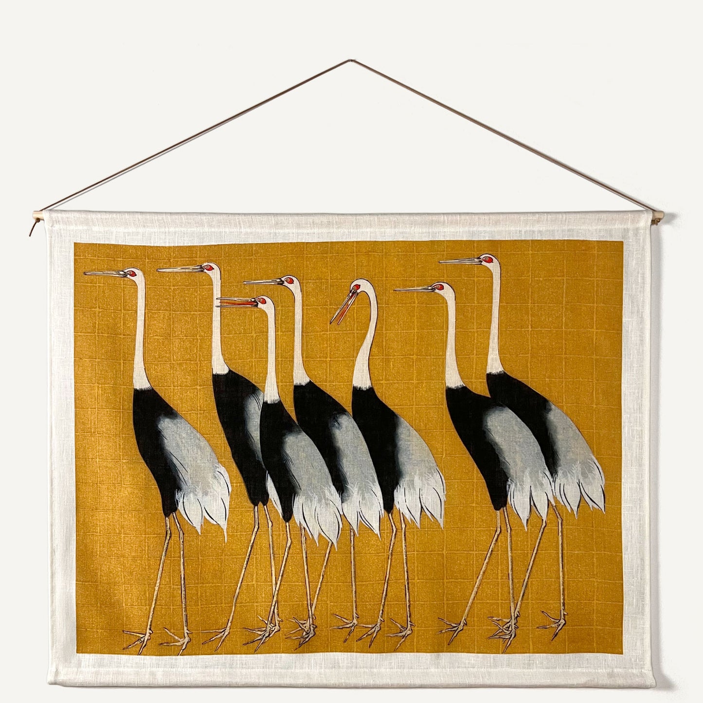 Gray cranes, tapestry