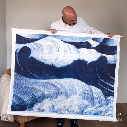 Blue wave, väggbonad