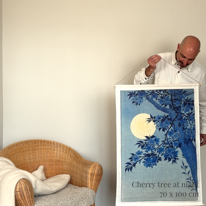 Cherry tree at night