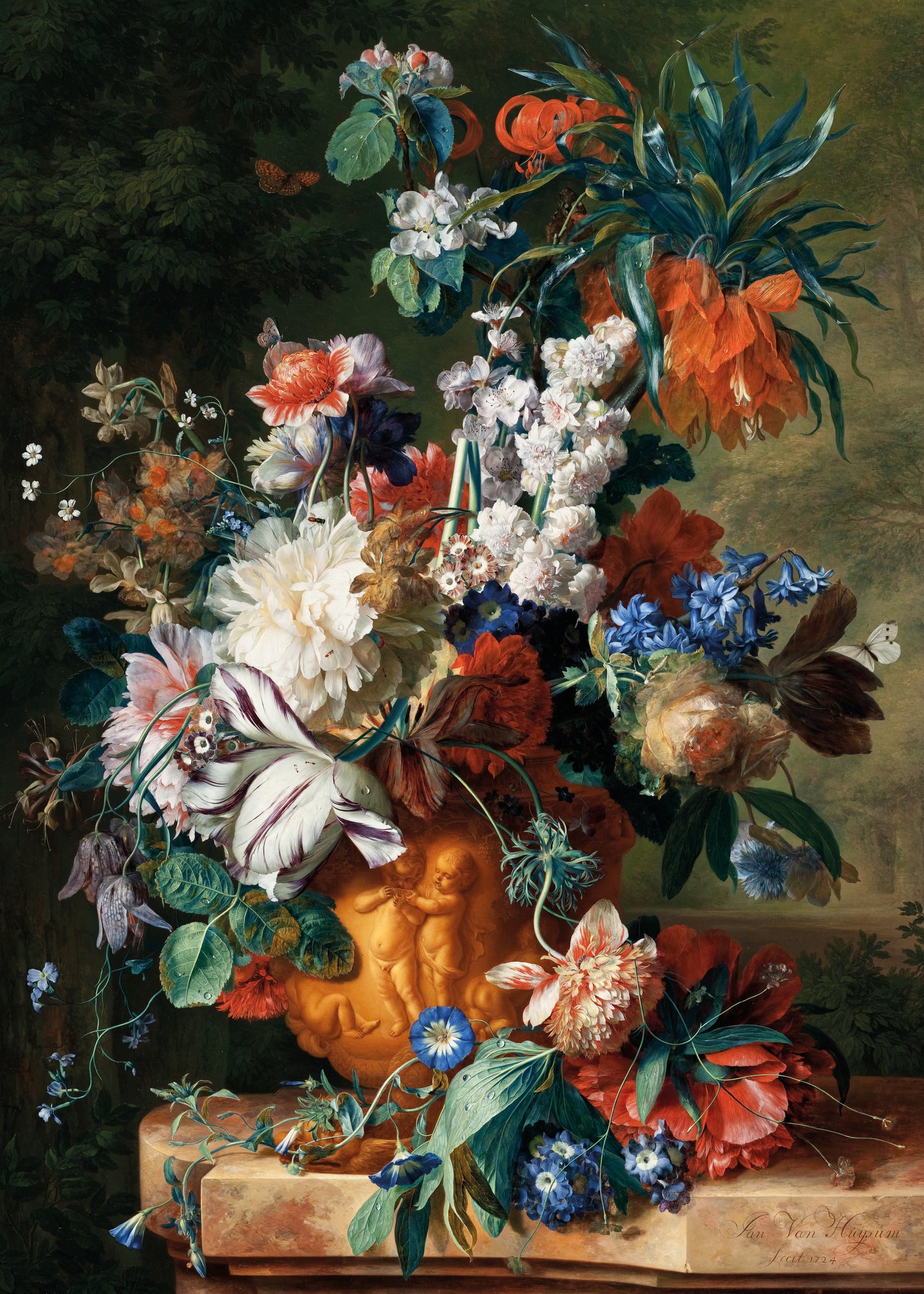 Bouquet of flowers in an urn